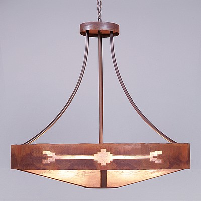 Ridgemont Chandelier Extra Large - Shade Bottom - Del Rio Chandelier Del Rio Art Metal Art