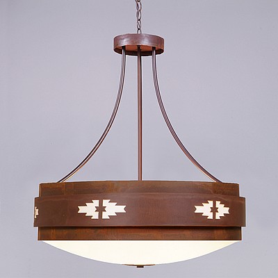 Northridge Chandelier Large - Pueblo Chandelier Pueblo Art Metal Art