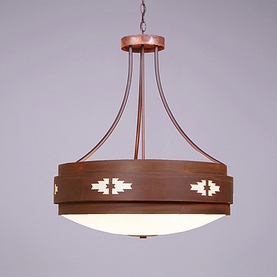 Northridge Chandelier Small - Pueblo Chandelier Pueblo Art Metal Art