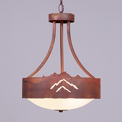 Ridgemont Foyer Chandelier Medium - Mountain Chandelier Mountain Metal Art