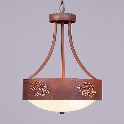 Ridgemont Foyer Chandelier Medium - Cedar Bough Cutout Chandelier Trees Metal Art