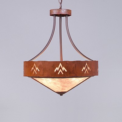 Ridgemont Foyer Chandelier Large Short - Shade Bottom - Deception Pass Chandelier Deception Pass Art Metal Art