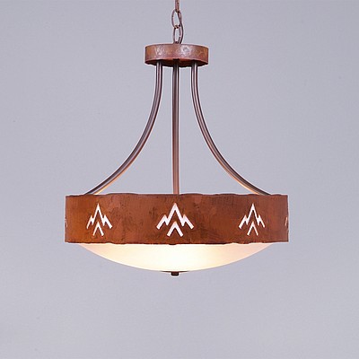 Ridgemont Foyer Chandelier Large Short - Bowl Bottom - Deception Pass Chandelier Deception Pass Art Metal Art