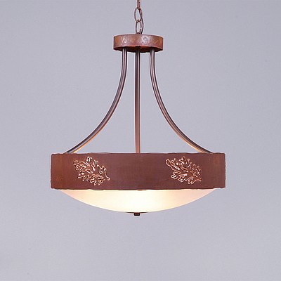 Ridgemont Foyer Chandelier Large Short - Bowl Bottom - Cedar Bough Cutout Chandelier Trees Metal Art