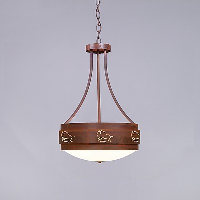 Northridge Foyer Chandelier Large - Bison Chandelier Bison Metal Art