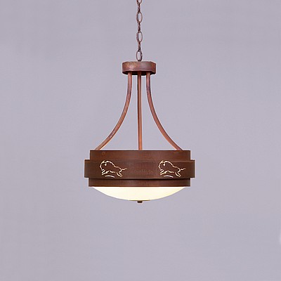 Northridge Foyer Chandelier Small - Bison Chandelier Bison Metal Art