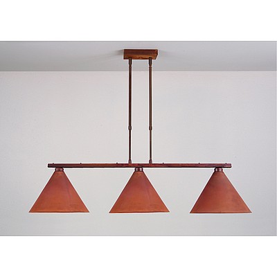 Canyon Island Billiard Light Large - Rustic Plain Kitchen Island Light Rustic Plain Metal Art