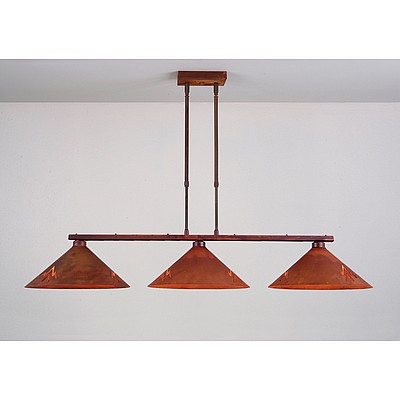 Canyon Island Billiard Light Shallow - Deception Pass Kitchen Island Light Deception Pass Art Metal Art