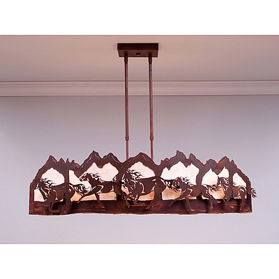 Sheridan Kitchen Island Light - Horse Mountain Kitchen Island Light Horse Metal Art