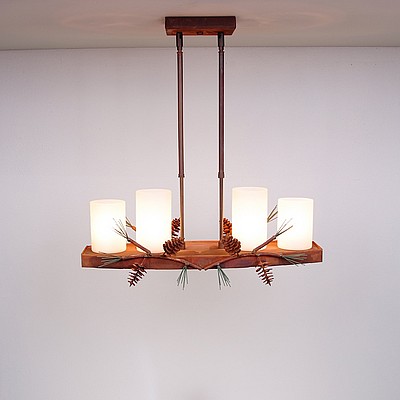 Wisley Kitchen Island Light 24w - Pine Cone Kitchen Island Light Pine Cone Metal Art