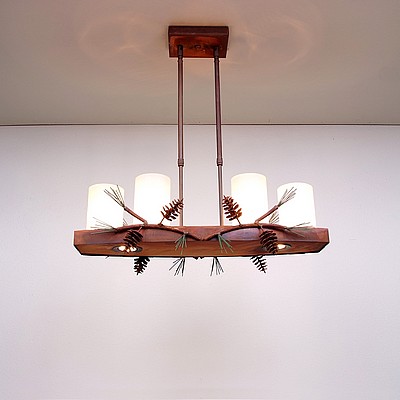 Wisley Kitchen Island Light 24w - Pine Cone Kitchen Island Light Pine Cone Metal Art