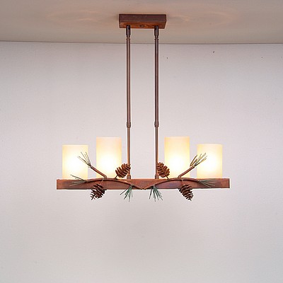 Wisley Kitchen Island Light 24w - Pine Cone Kitchen Island Light Pine Cone Metal Art