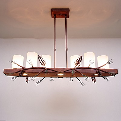 Wisley Kitchen Island Light 36w - Pine Cone Kitchen Island Light Pine Cone Metal Art