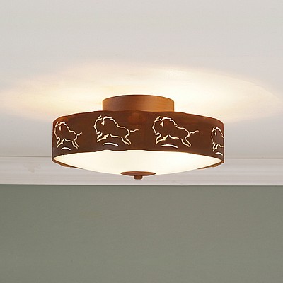 Ridgewood Close-to-Ceiling Small - Bison Ceiling Light Bison Metal Art