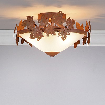Wisley Close-to-Ceiling - Maple Leaf Ceiling Light Maple Leaf Metal Art