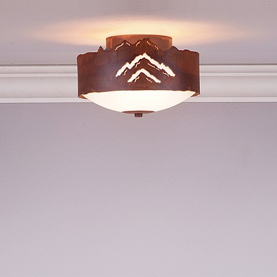 Ridgemont Close-to-Ceiling Small - Mountain Ceiling Light Mountain Metal Art