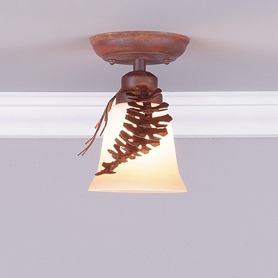 Sienna Ceiling Light - Spruce Cone Ceiling Light Pine Cone Metal Art