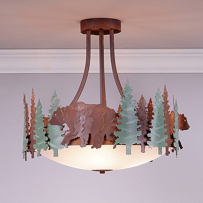 Crestline Semi Flush Tall - Bowl Bottom - Bear