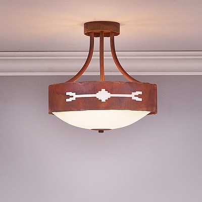 Ridgemont Semi-Flush Medium - Del Rio Semi-Flush Light Del Rio Art Metal Art