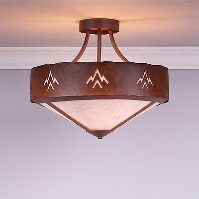 Ridgemont Semi-Flush Large Short - Shade Bottom - Deception Pass Semi-Flush Light Deception Pass Art Metal Art