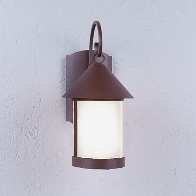 Vista Lantern Sconce - Rustic Plain Outdoor Wall Light Rustic Plain Metal Art