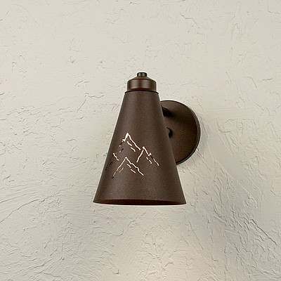 Canyon Sconce Small - Mountain Outdoor Wall Light Mountain Metal Art