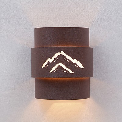 Northridge Sconce Small - Mountain Outdoor Wall Light Mountain Metal Art