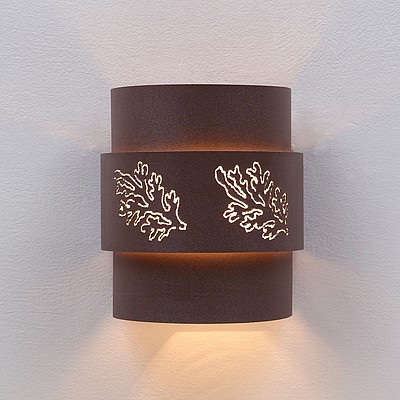 Northridge Sconce Small - Cedar Bough Cutout Outdoor Wall Light Trees Metal Art