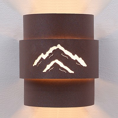 Northridge Sconce Large - Mountain Outdoor Wall Light Mountain Metal Art