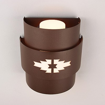 Northridge Sconce Large - Pueblo Outdoor Wall Light Pueblo Art Metal Art