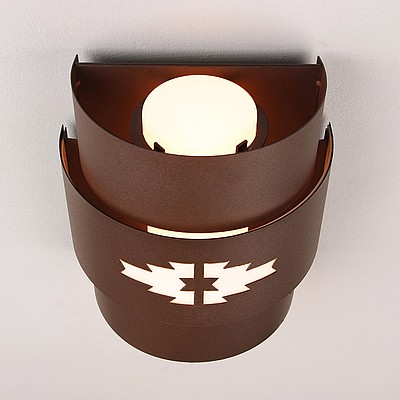 Northridge Sconce Large - Pueblo Outdoor Wall Light Pueblo Art Metal Art