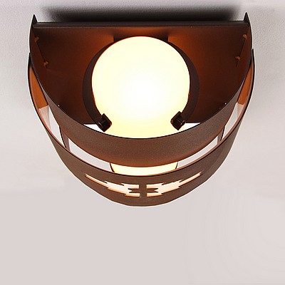 Northridge Sconce Large - Pueblo Outdoor Wall Light Pueblo Art Metal Art