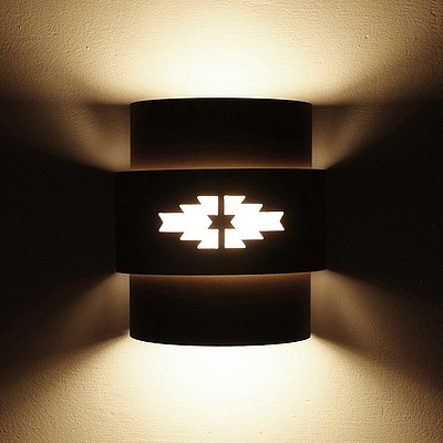 Northridge Sconce Large - Pueblo Outdoor Wall Light Pueblo Art Metal Art