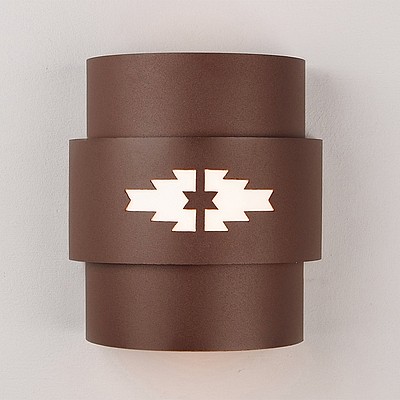 Northridge Sconce Large - Pueblo Outdoor Wall Light Pueblo Art Metal Art