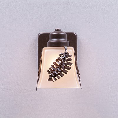 Woodland Sconce - Spruce Cone Outdoor Wall Light Pine Cone Metal Art