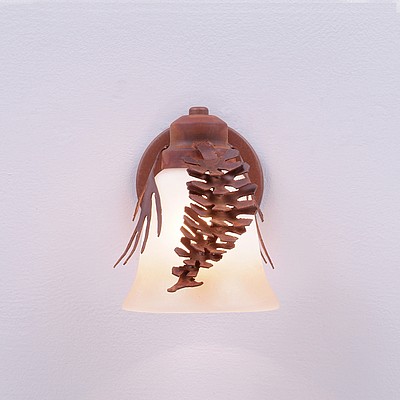 Sienna Sconce - Spruce Cone Outdoor Wall Light Pine Cone Metal Art