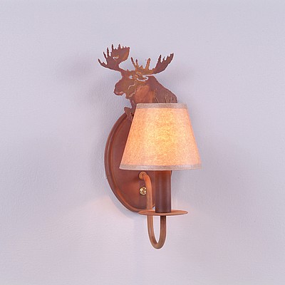 Diablo Sconce - Alaska Moose Wall Light Moose Metal Art