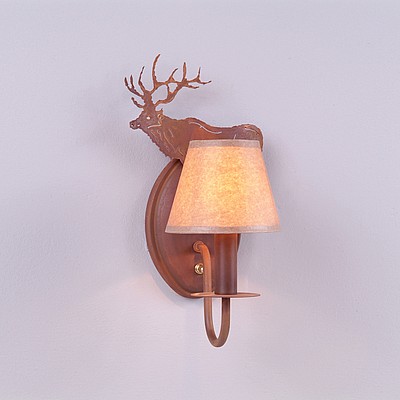 Diablo Sconce - Valley Elk Wall Light Elk Metal Art
