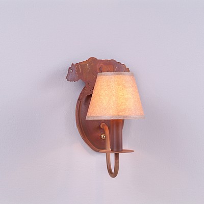 Diablo Sconce - Bear Wall Light Bear Metal Art