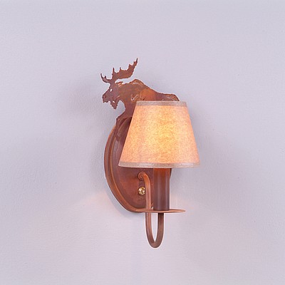 Diablo Sconce - Mountain Moose Wall Light Moose Metal Art