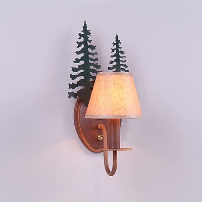 Diablo Sconce - Cedar Tree Wall Light Trees Metal Art