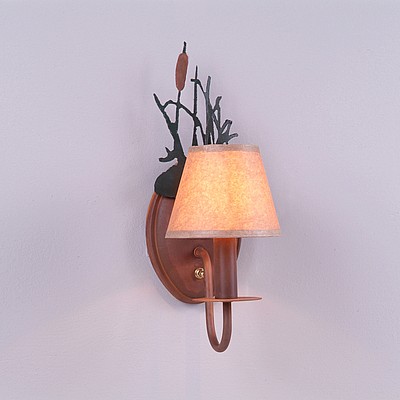 Diablo Sconce - Cattails Wall Light Cattails Metal Art