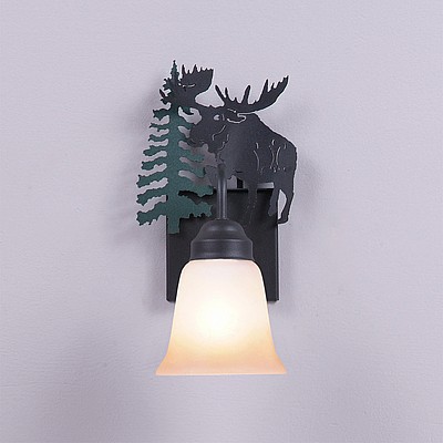 Wasatch Single Sconce - Alaska Moose Wall Light Moose Metal Art