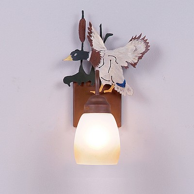 Wasatch Single Sconce - Mallard Wall Light Mallard Metal Art