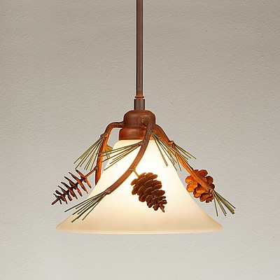 Cedarwood Pendant - Pine Cone Pendant Light Pine Cone Metal Art