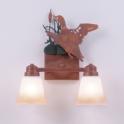 Parkshire Double Bath Vanity Light - Loon Bath 2 Light Loon Metal Art