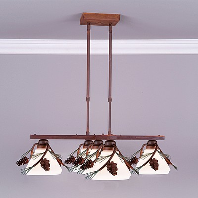 Cedarwood Chandelier 5 light - Pine Cone Chandelier Pine Cone Metal Art