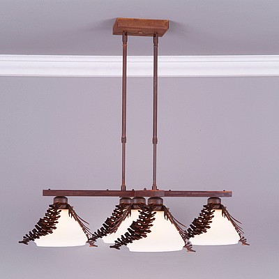 Cedarwood Chandelier 5 light - Spruce Cone Chandelier Pine Cone Metal Art