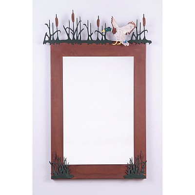 Wasatch Vertical Mirror Frame - Mallard Vanity Mirror Mallard Metal Art