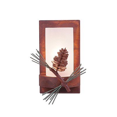 Wisley Single Sconce - Pine Cone Wall Light Pine Cone Metal Art